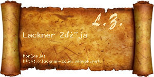 Lackner Zója névjegykártya